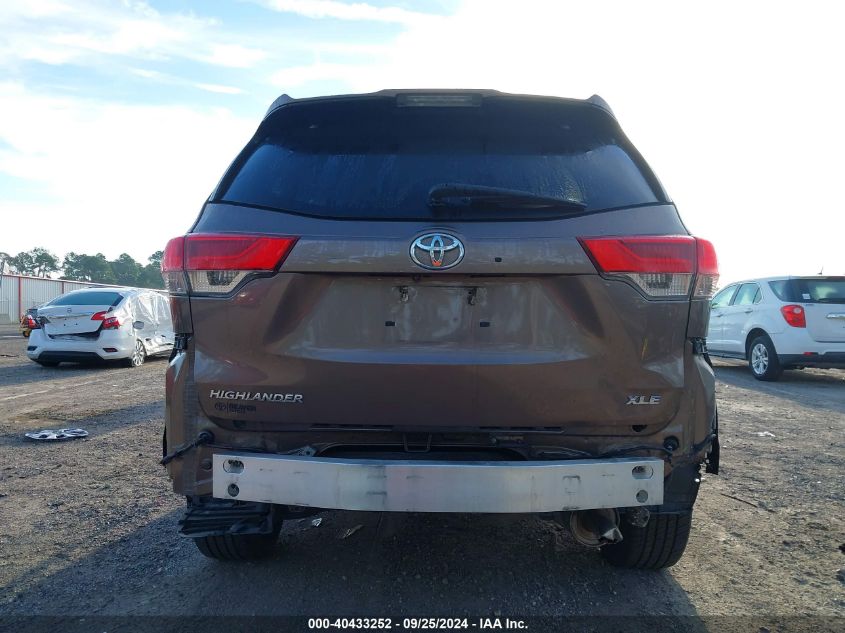 2017 Toyota Highlander Xle VIN: 5TDKZRFH9HS207012 Lot: 40433252