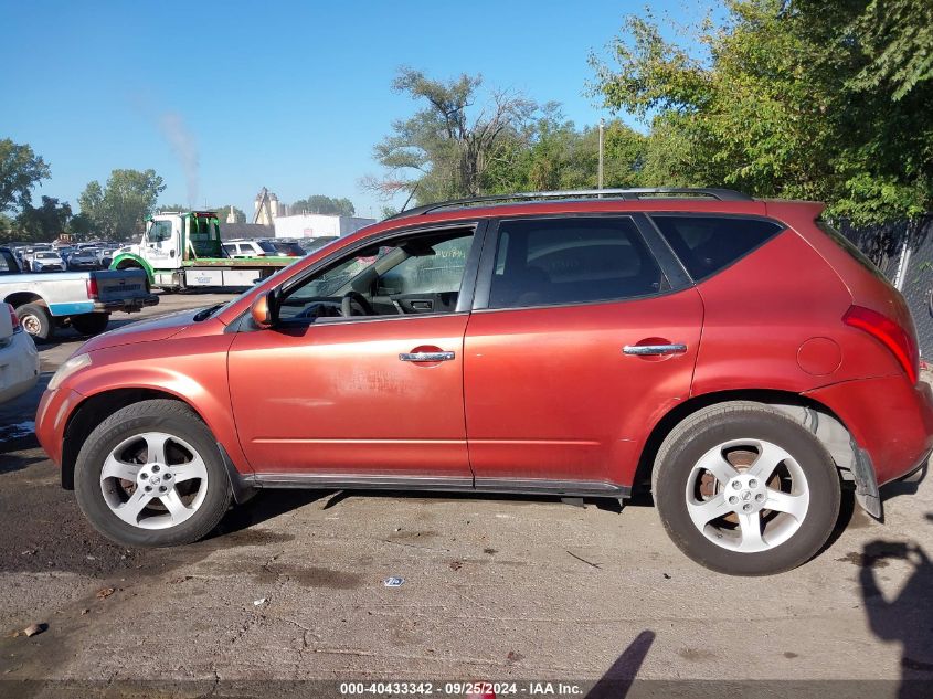 2003 Nissan Murano Sl VIN: JN8AG08T33W115416 Lot: 40433342