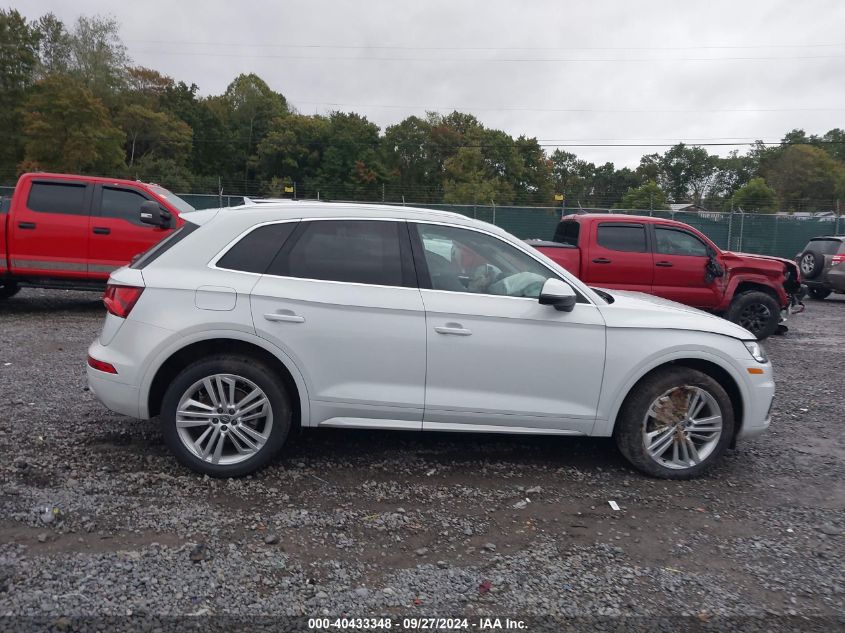 2019 Audi Q5 45 Premium VIN: WA1BNAFY6K2037827 Lot: 40433348