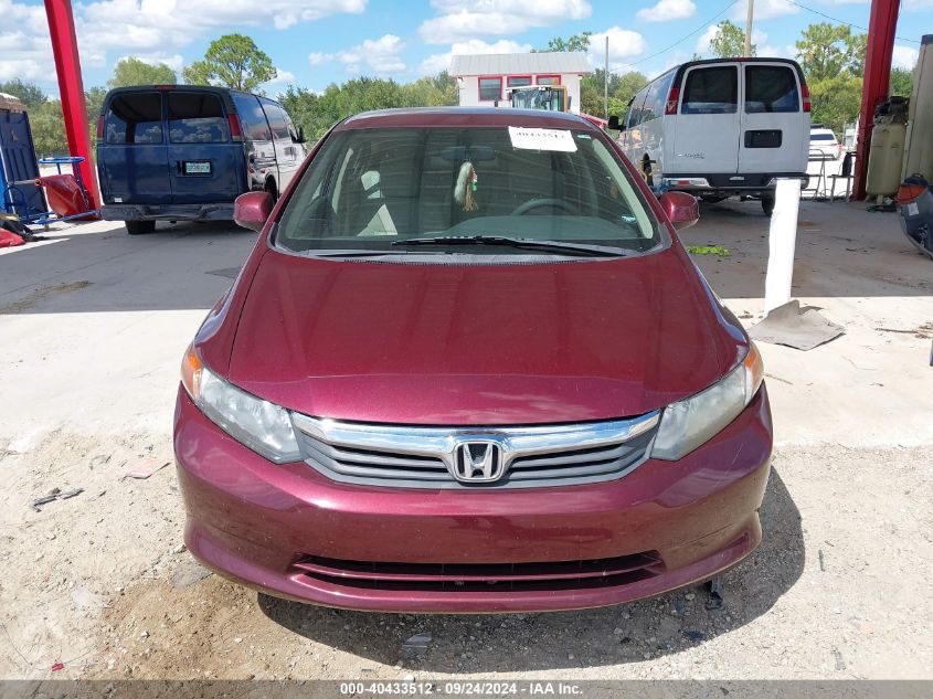 2HGFB2F54CH582995 2012 Honda Civic Lx