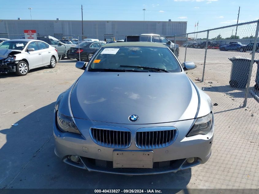 2007 BMW 650I VIN: WBAEK13587CN83095 Lot: 40433827