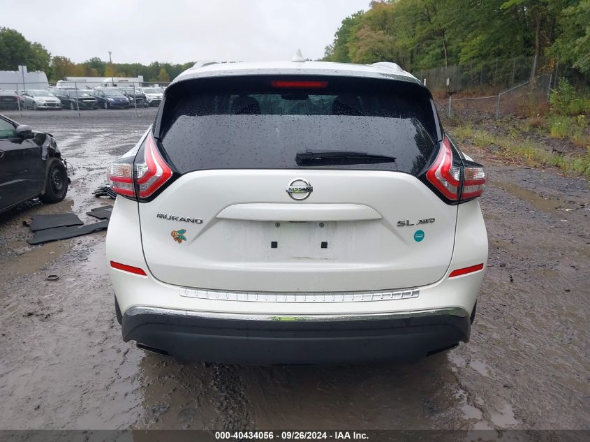 2018 Nissan Murano Sl VIN: 5N1AZ2MH6JN164388 Lot: 40434056