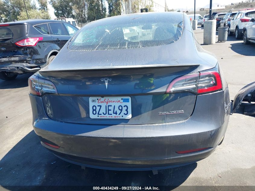 2022 Tesla Model 3 Performance Dual Motor All-Wheel Drive VIN: 5YJ3E1EC5NF138312 Lot: 40434249