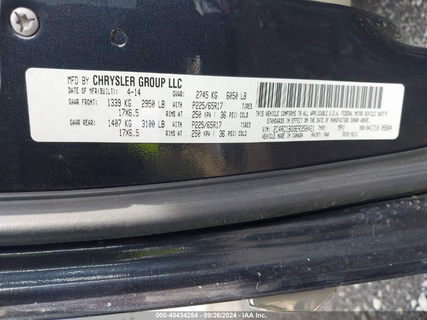 2C4RC1BG9ER358421 2014 Chrysler Town & Country Touring