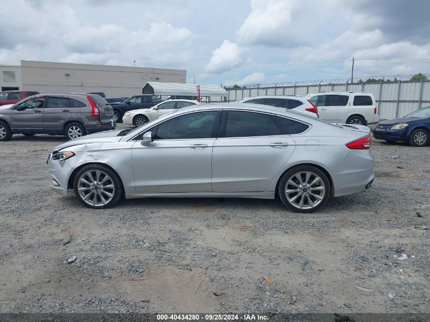 2017 FORD FUSION PLATINUM - 3FA6P0K99HR132421