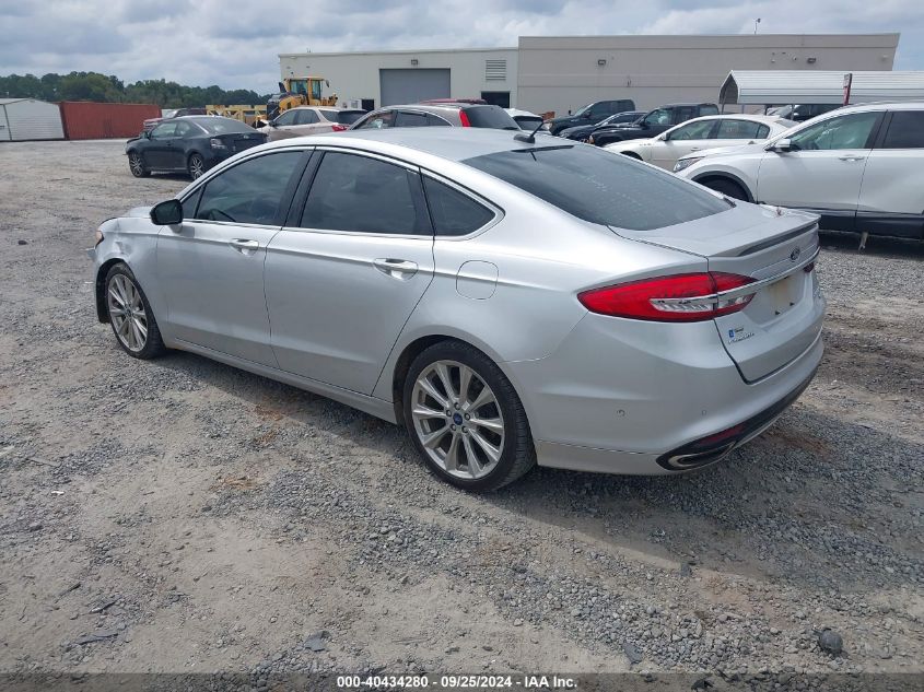 2017 FORD FUSION PLATINUM - 3FA6P0K99HR132421