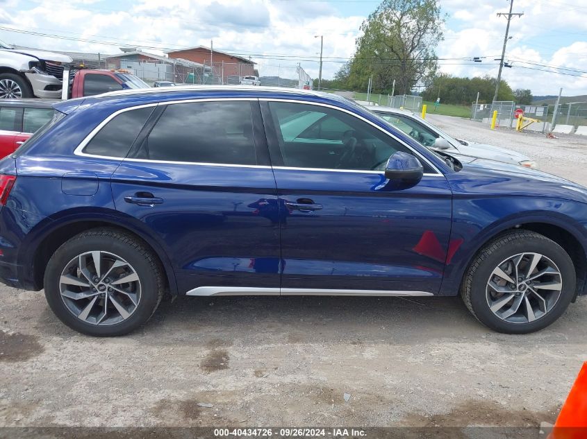 2021 Audi Q5 Premium 45 Tfsi Quattro S Tronic VIN: WA1AAAFY7M2008928 Lot: 40434726