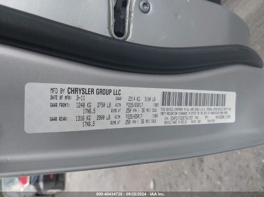 3D4PG1FG2BT541757 2011 Dodge Journey Mainstreet