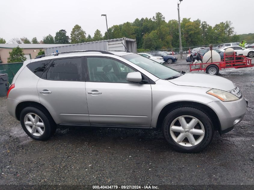 2003 Nissan Murano Se VIN: JN8AZ08W13W224502 Lot: 40434779