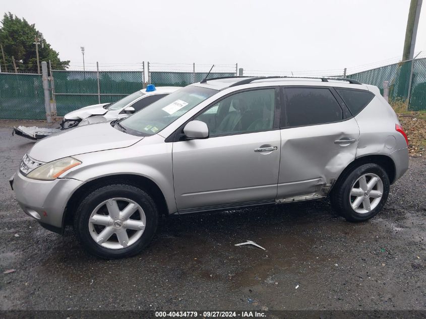 2003 Nissan Murano Se VIN: JN8AZ08W13W224502 Lot: 40434779