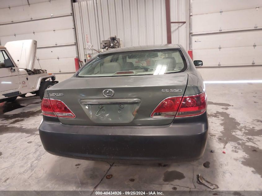 2005 Lexus Es 330 VIN: JTHBA30G755125736 Lot: 40434926