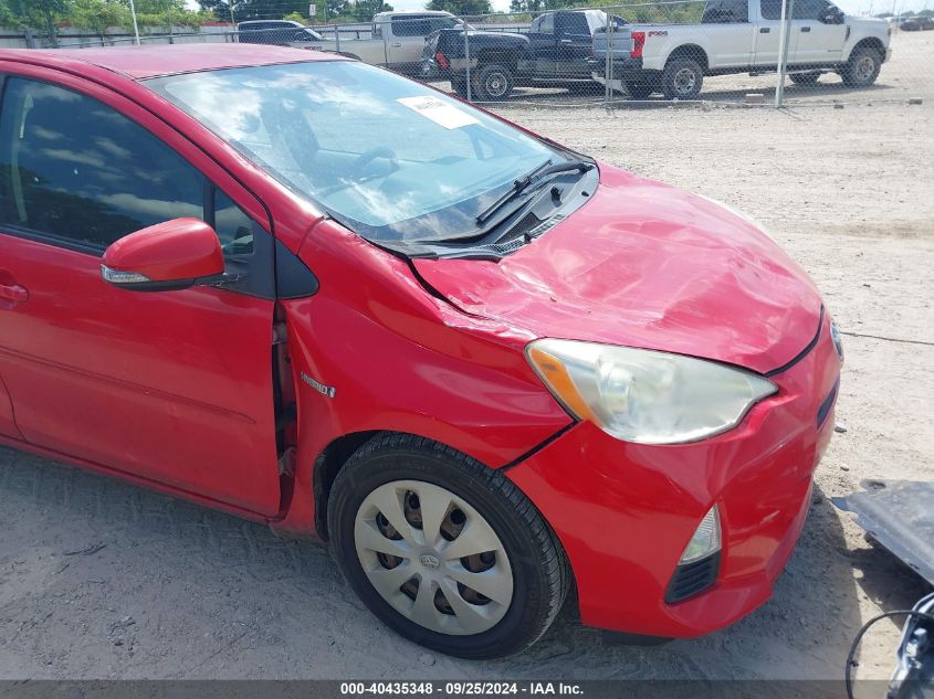 2013 Toyota Prius C Two VIN: JTDKDTB33D1556745 Lot: 40435348