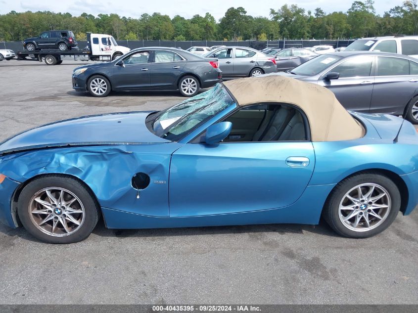 2004 BMW Z4 2.5I VIN: 4USBT33544LS52437 Lot: 40435395