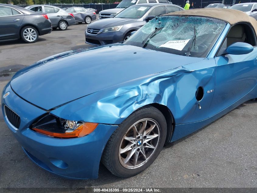 2004 BMW Z4 2.5I VIN: 4USBT33544LS52437 Lot: 40435395