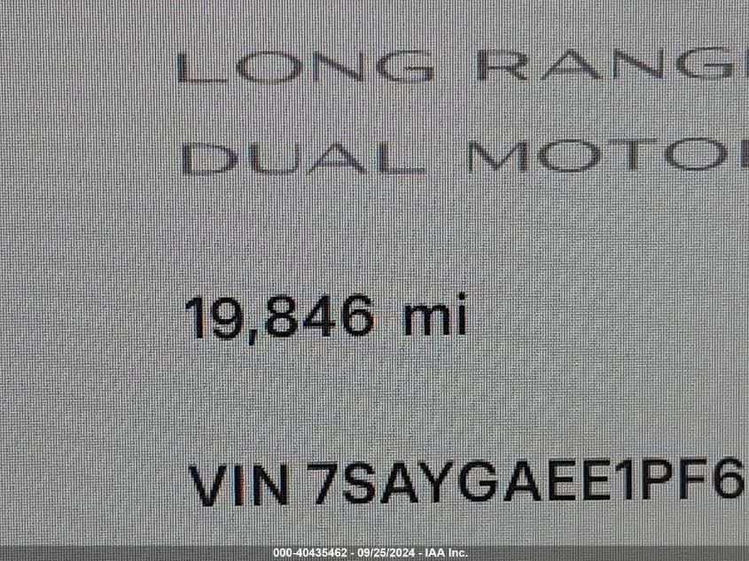 2023 Tesla Model Y Awd/Long Range Dual Motor All-Wheel Drive VIN: 7SAYGAEE1PF646140 Lot: 40435462