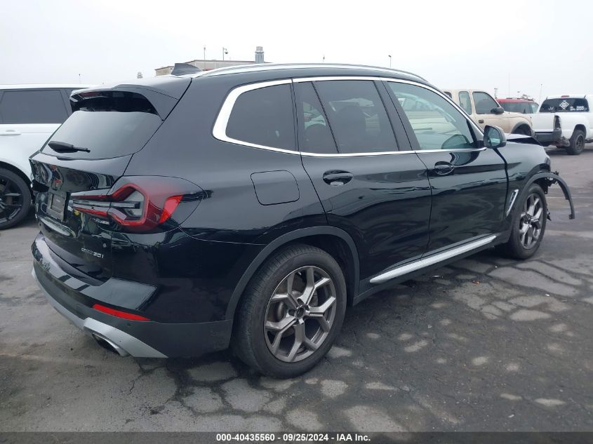 2022 BMW X3 Sdrive30I VIN: 5UX43DP04N9L29324 Lot: 40435560