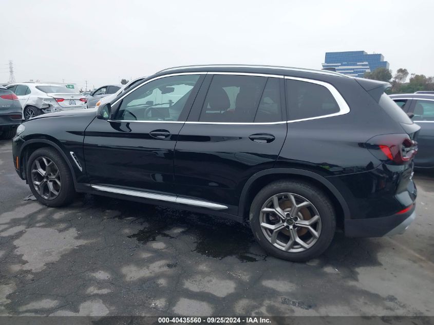 2022 BMW X3 SDRIVE30I - 5UX43DP04N9L29324