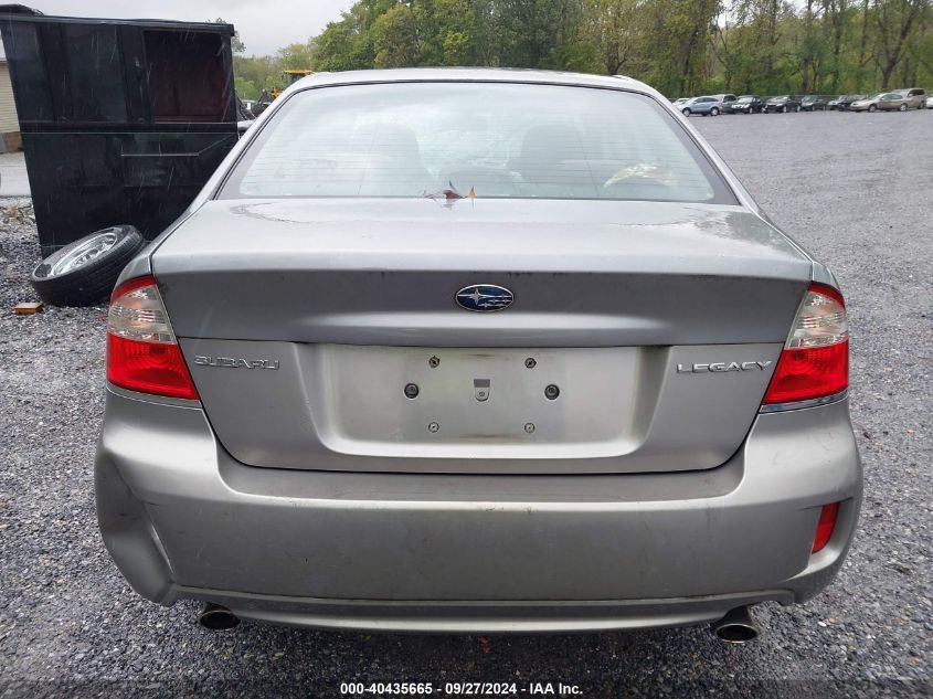 2009 Subaru Legacy 2.5I VIN: 4S3BL616797222822 Lot: 40435665