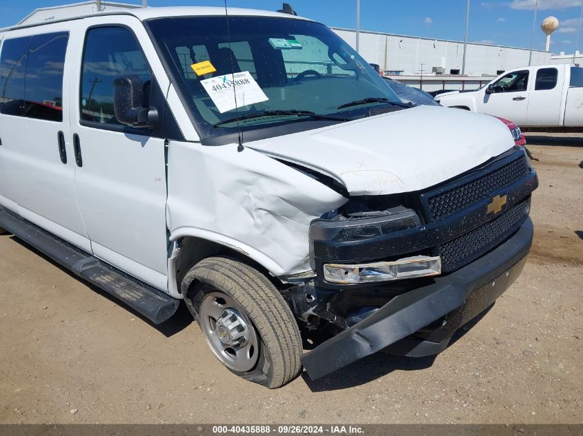 2022 Chevrolet Express Passenger Rwd 3500 Extended Wheelbase Ls VIN: 1GAZGNF7XN1255155 Lot: 40435888