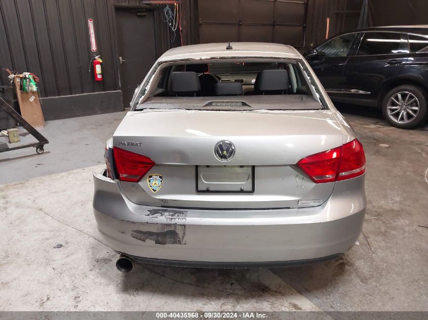 1VWAP7A34DC123433 2013 Volkswagen Passat 2.5L S