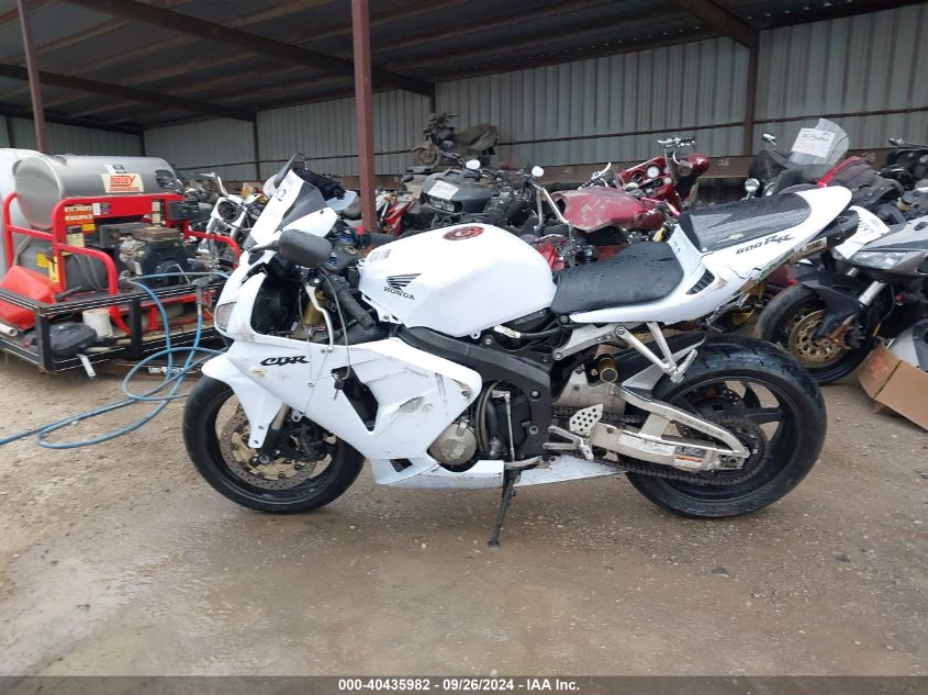 2006 Honda Cbr600 Rr VIN: JH2PC37026M309653 Lot: 40435982