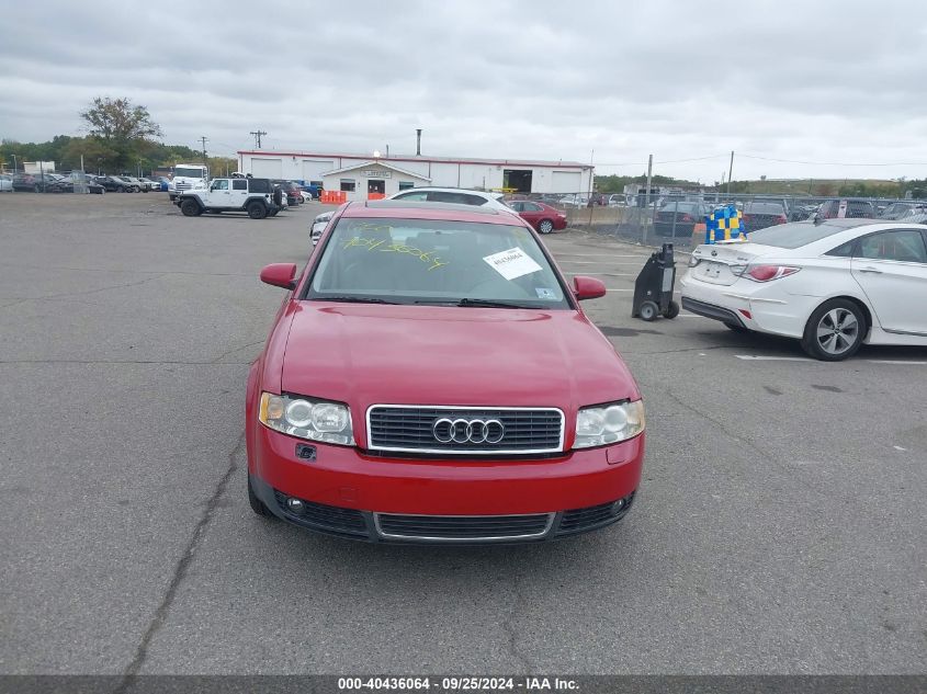 WAULC68E12A307758 2002 Audi A4 1.8T