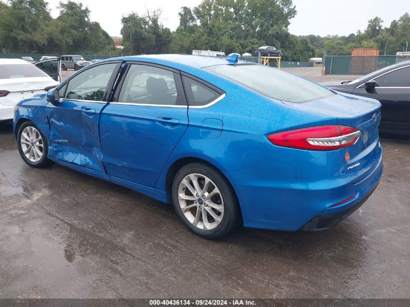 VIN 3FA6P0LU8KR194354 2019 Ford Fusion, Hybrid SE no.3