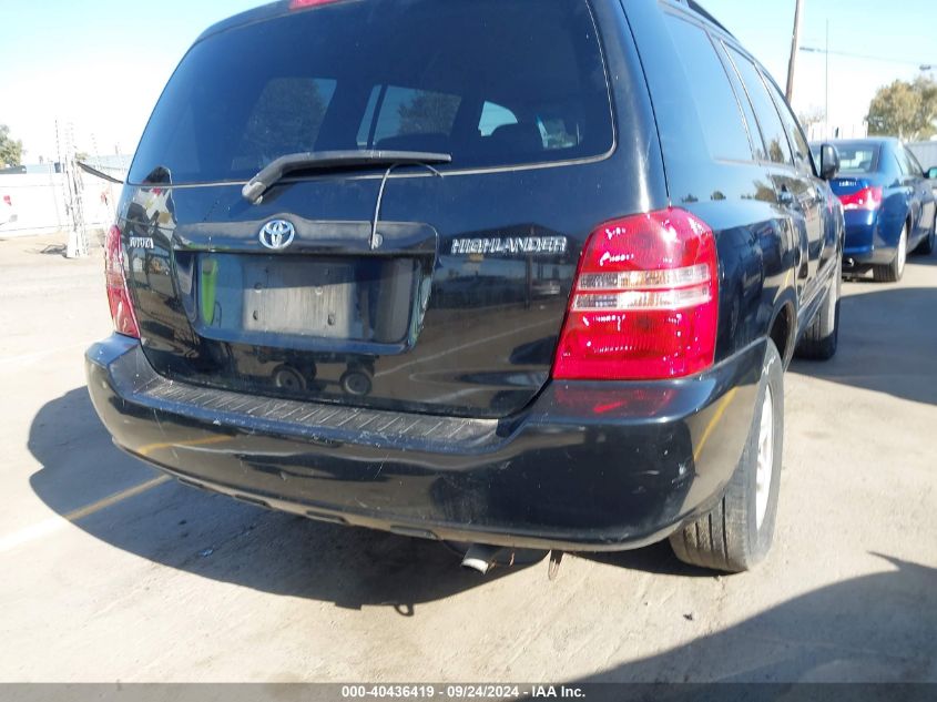 2001 Toyota Highlander VIN: JTEGD21A710012049 Lot: 40436419