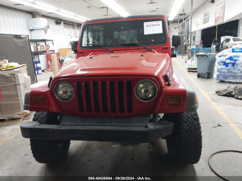 1997 Jeep Wrangler Se VIN: 1J4FY29PXVP457292 Lot: 40436564