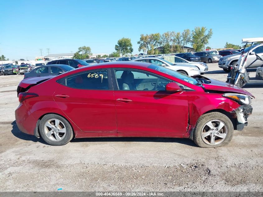 2015 Hyundai Elantra Se/Sport/Limited VIN: 5NPDH4AE0FH609905 Lot: 40436569