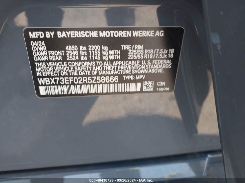 WBX73EF02R5Z58666 2024 BMW X1 xDrive28I