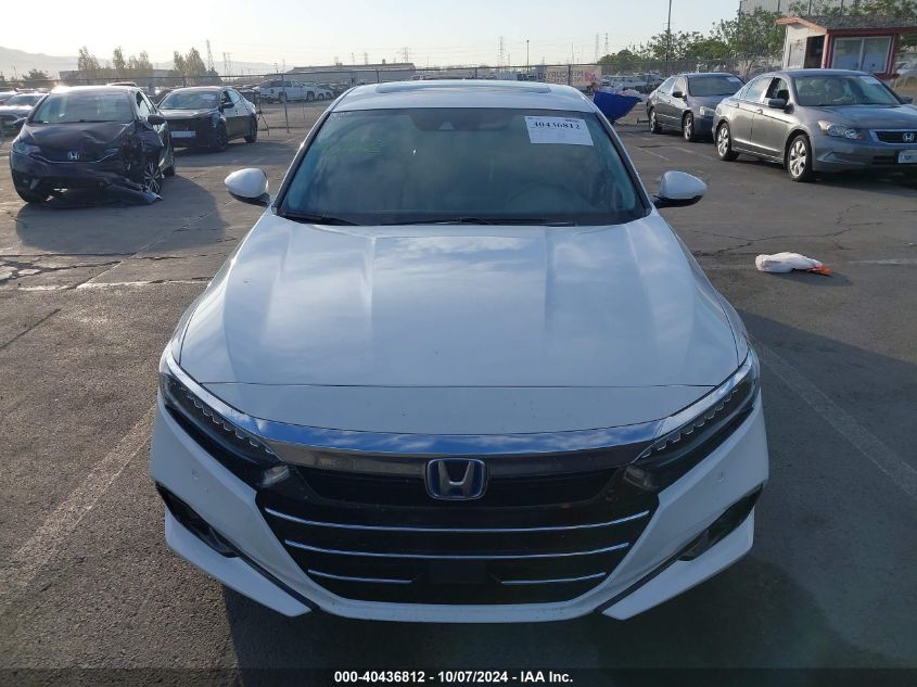 2022 Honda Accord Hybrid Touring VIN: 1HGCV3F90NA009838 Lot: 40436812