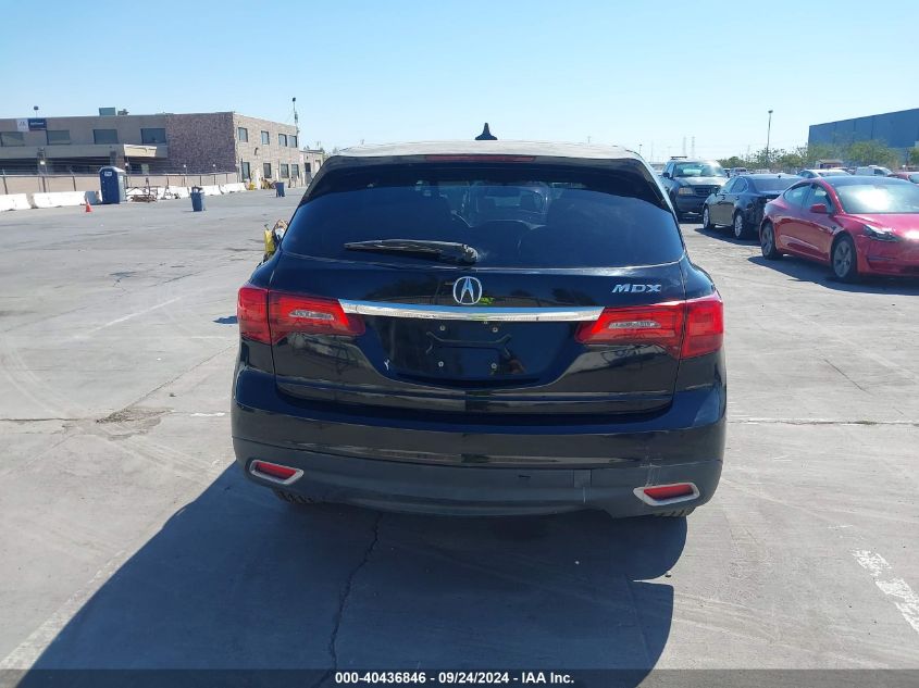 2015 Acura Mdx VIN: 5FRYD3H26FB004710 Lot: 40436846