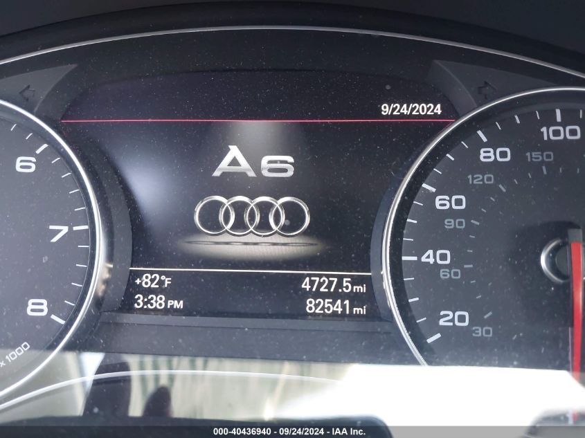 2012 Audi A6 3.0 Premium VIN: WAUHGAFCXCN092227 Lot: 40436940