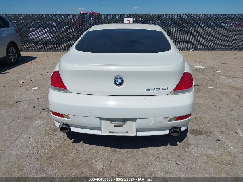 2005 BMW 645Ci VIN: WBAEH73445B191369 Lot: 40436939