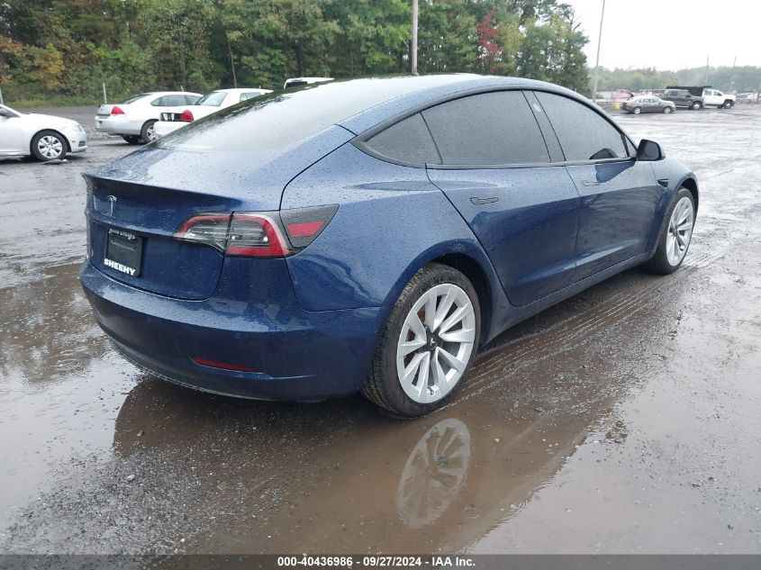 VIN 5YJ3E1EA7NF186411 2022 Tesla Model 3 no.4