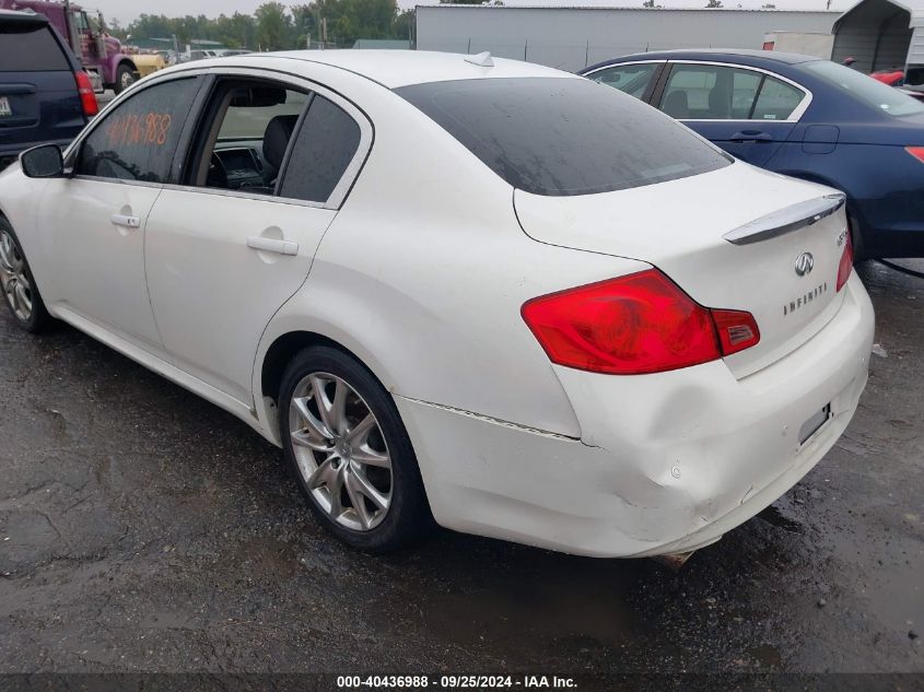 2011 Infiniti G37X VIN: JN1CV6AR0BM406325 Lot: 40436988