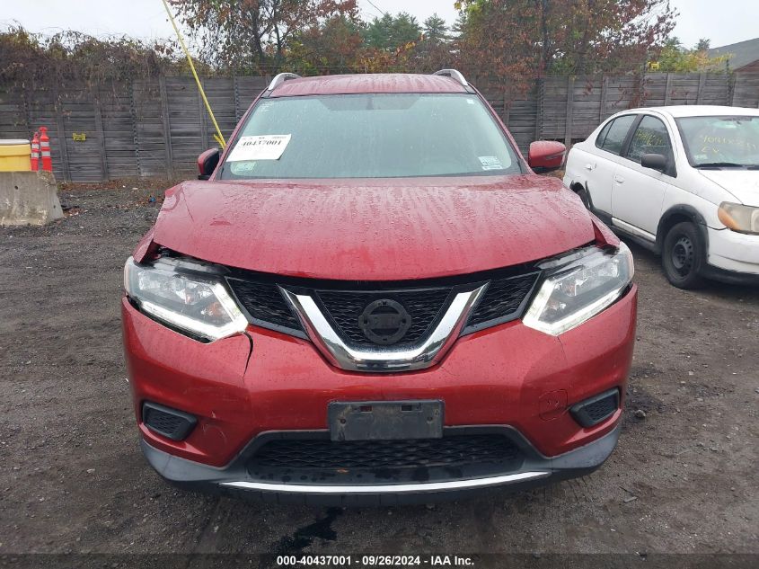 2016 Nissan Rogue S/Sl/Sv VIN: KNMAT2MV5GP602925 Lot: 40437001