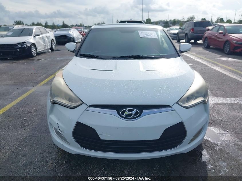 2012 Hyundai Veloster Base W/Gray VIN: KMHTC6ADXCU054357 Lot: 40437156