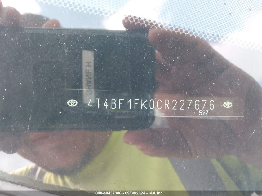 4T4BF1FK0CR227676 2012 Toyota Camry Xle