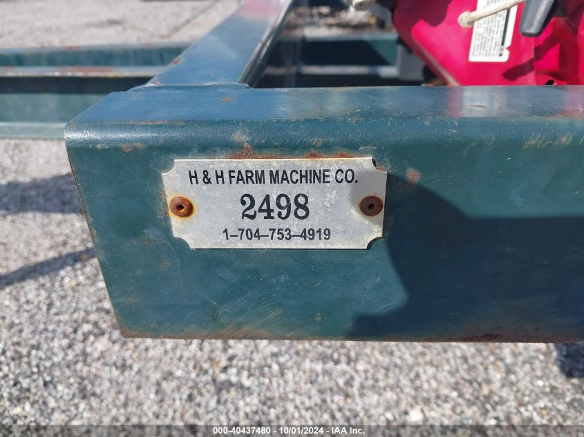 2020 H&H Farm Machine Co. Tanker Trailer #2498 VIN: N0V1N Lot: 40437480