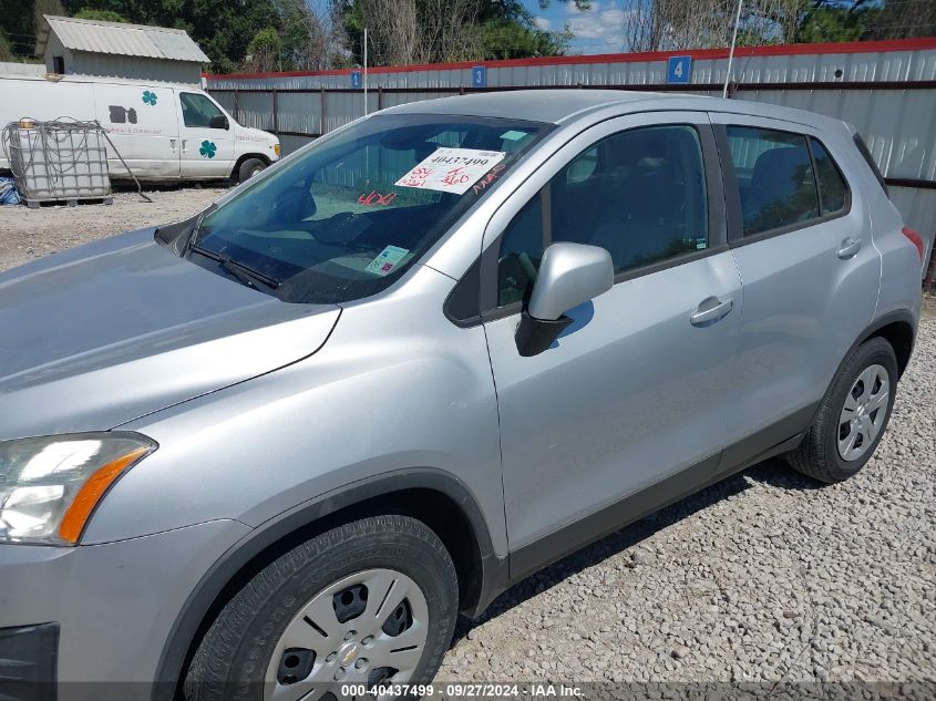 2016 Chevrolet Trax 1Ls VIN: 3GNCJKSB7GL272487 Lot: 40437499