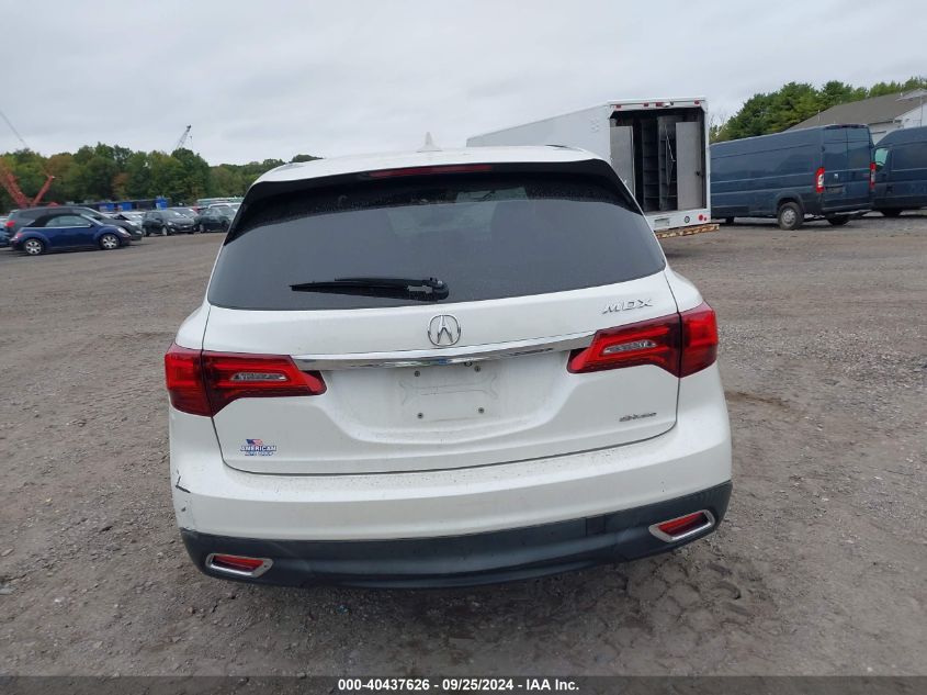 2014 Acura Mdx VIN: 5FRYD4H23EB027897 Lot: 40437626