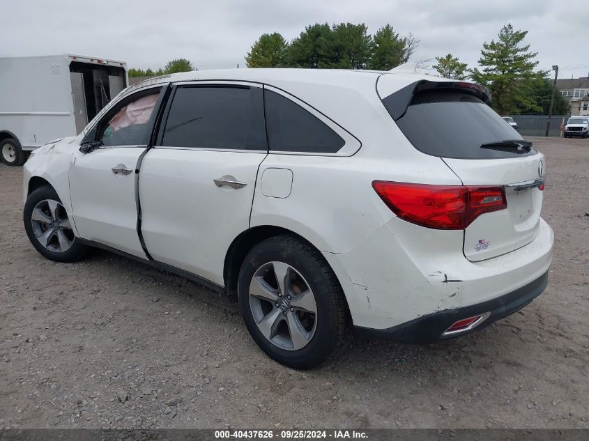 VIN 5FRYD4H23EB027897 2014 Acura MDX no.3