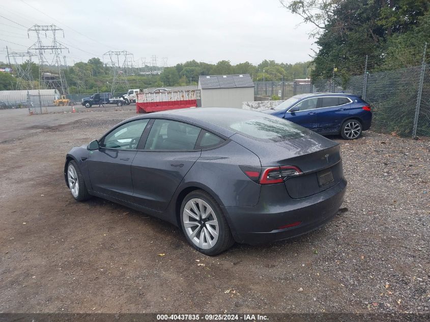 VIN 5YJ3E1EA8MF851038 2021 TESLA MODEL 3 no.3