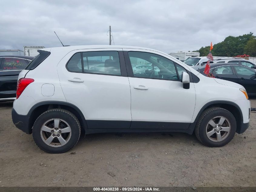 2016 Chevrolet Trax 1Ls VIN: 3GNCJNSB9GL276252 Lot: 40438238