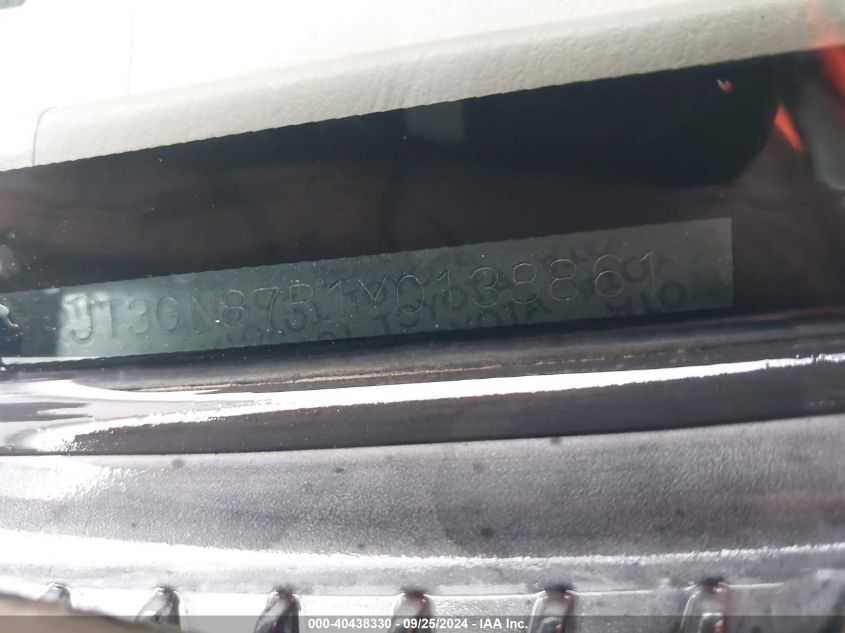 JT3GN87R1Y0138861 2000 Toyota 4Runner Limited V6