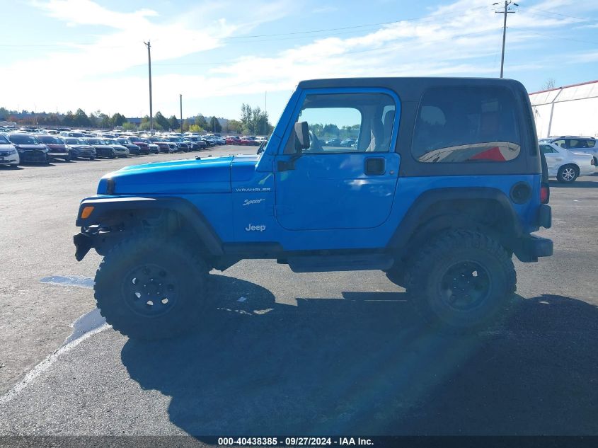 2002 Jeep Wrangler Sport VIN: 1J4FA49S12P763894 Lot: 40438385