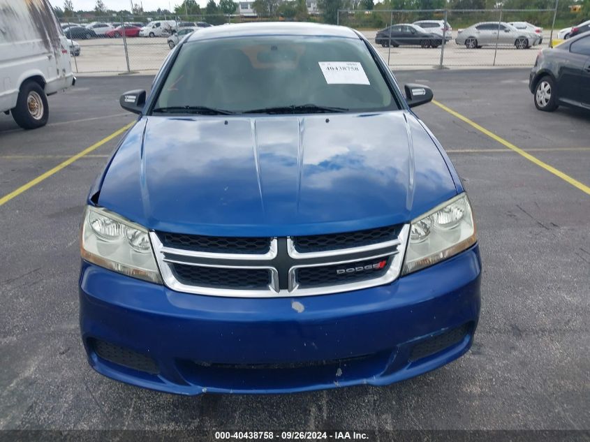 2012 Dodge Avenger Se VIN: 1C3CVZABSCN243574 Lot: 40438758