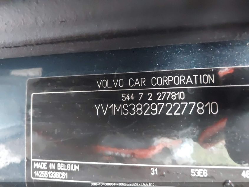 YV1MS382972277810 2007 Volvo S40 2.4I